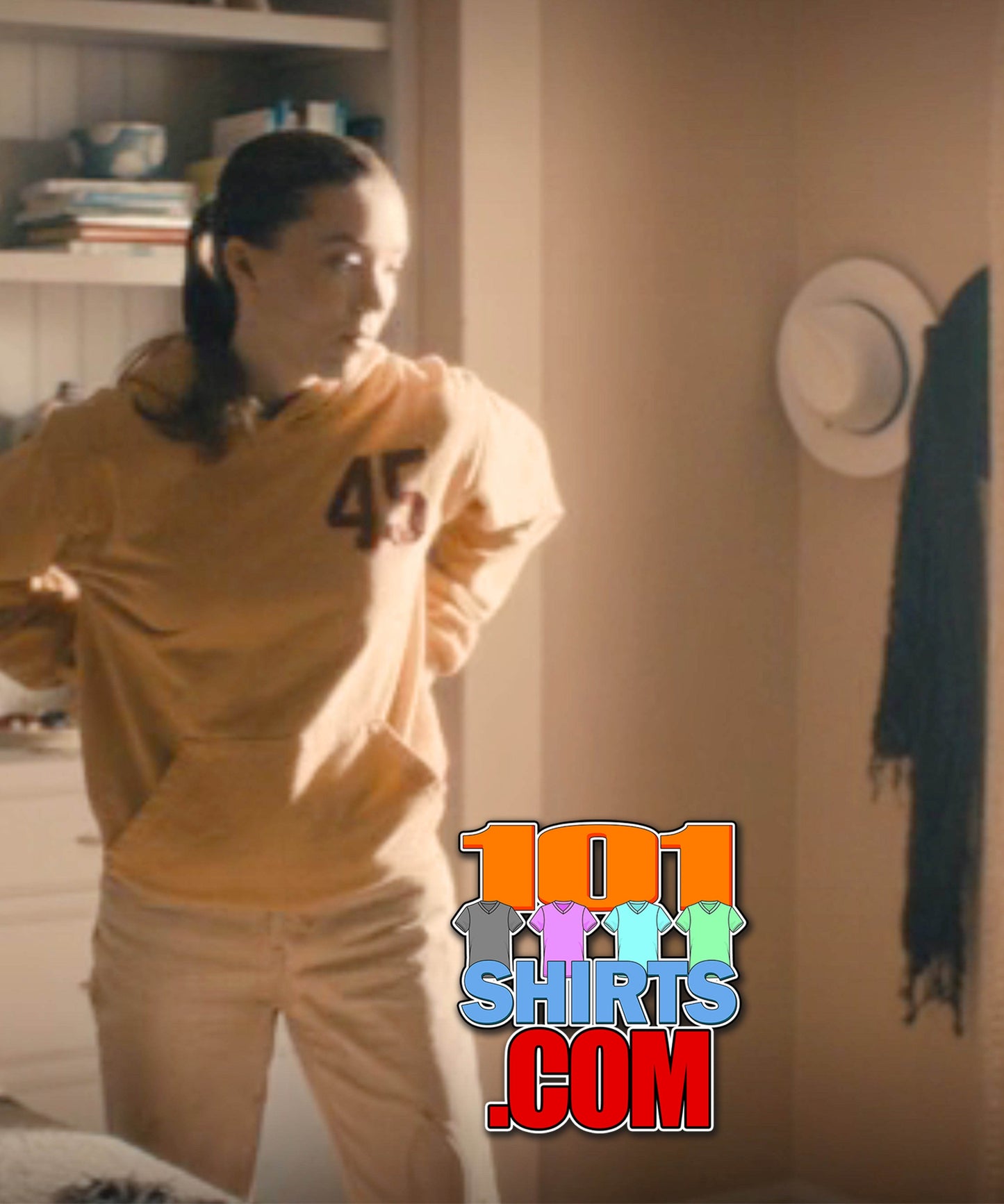 45 Yellow Hoodie Paradise TV Serie Agent Jane Driscoll Nicole Brydon Bloom Hulu Hoodie - 101SHIRTS