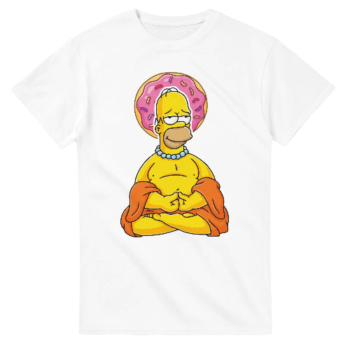 Homer Simpson Donut Buddha Funny T-Shirt