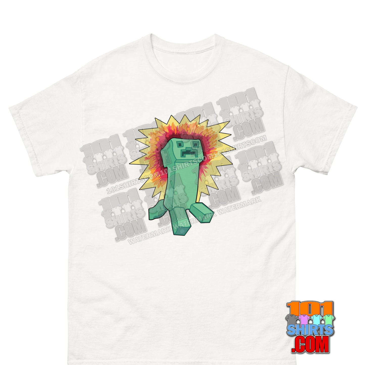 Minecraft Movie Jason Mamoa Exploding Creeper Funny T-shirt