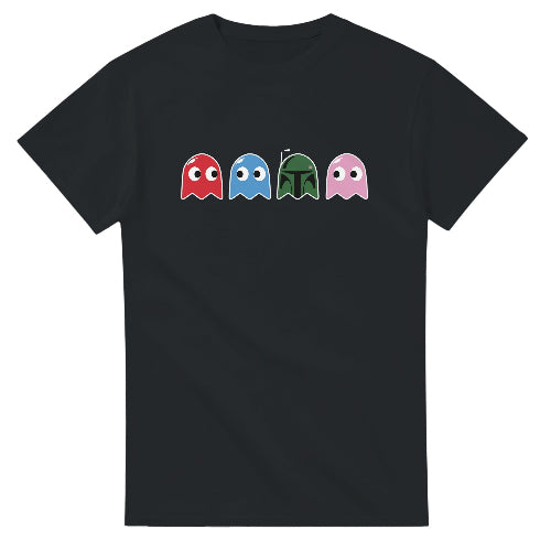 PacMan Ghost Mandaloria T-Shirt SciFi Video Game Mashup Tee