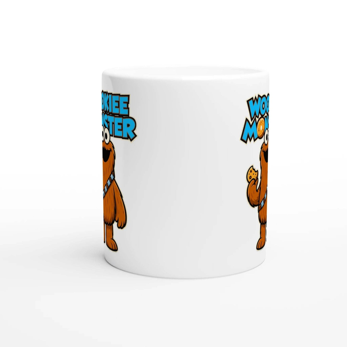 Wookiee Monster Mug - Funny Star Wars & Sesame Street cookie monster Parody, Cute Sci-Fi Coffee Cup - 101SHIRTS