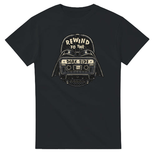 Darth Vader Rewind To The Dark Side Retro Music T-Shirt