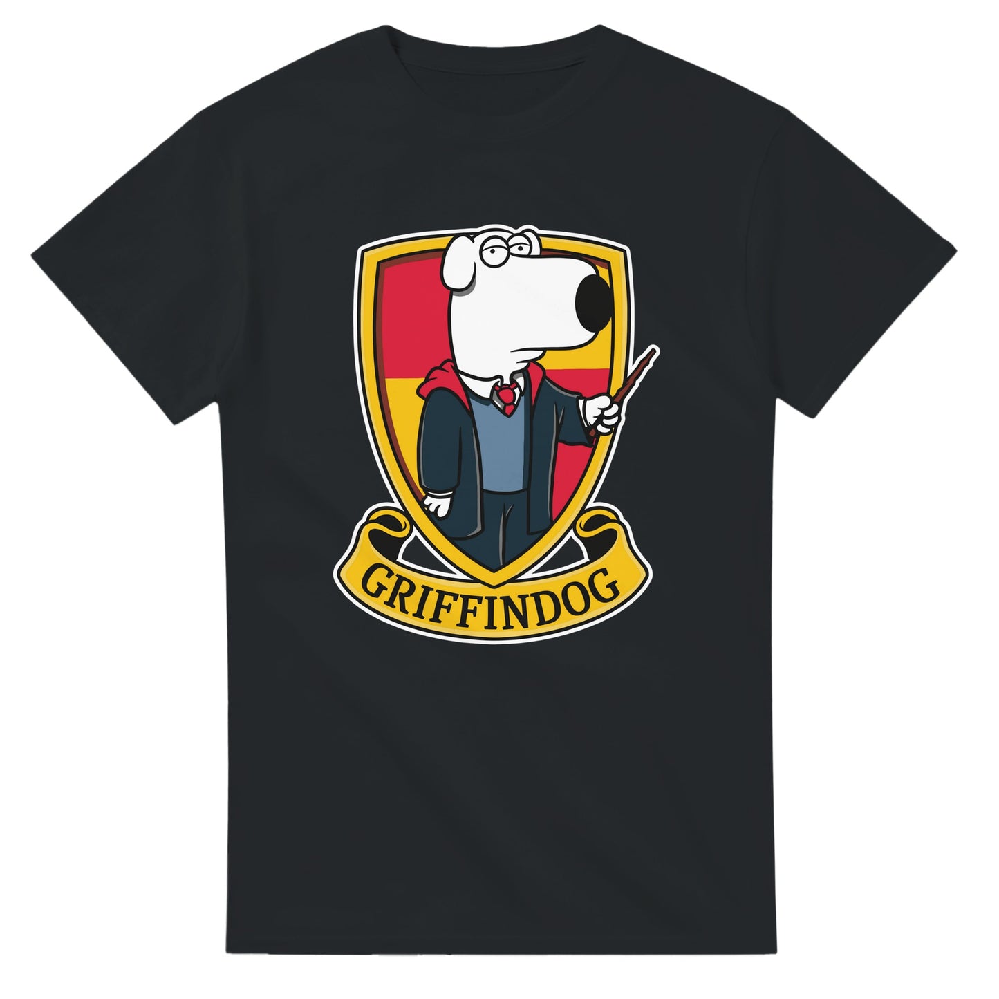 Family Guy Brian Griffin Dog Griffindog Harry Potter Gryffindor Parody Funny T-Shirt