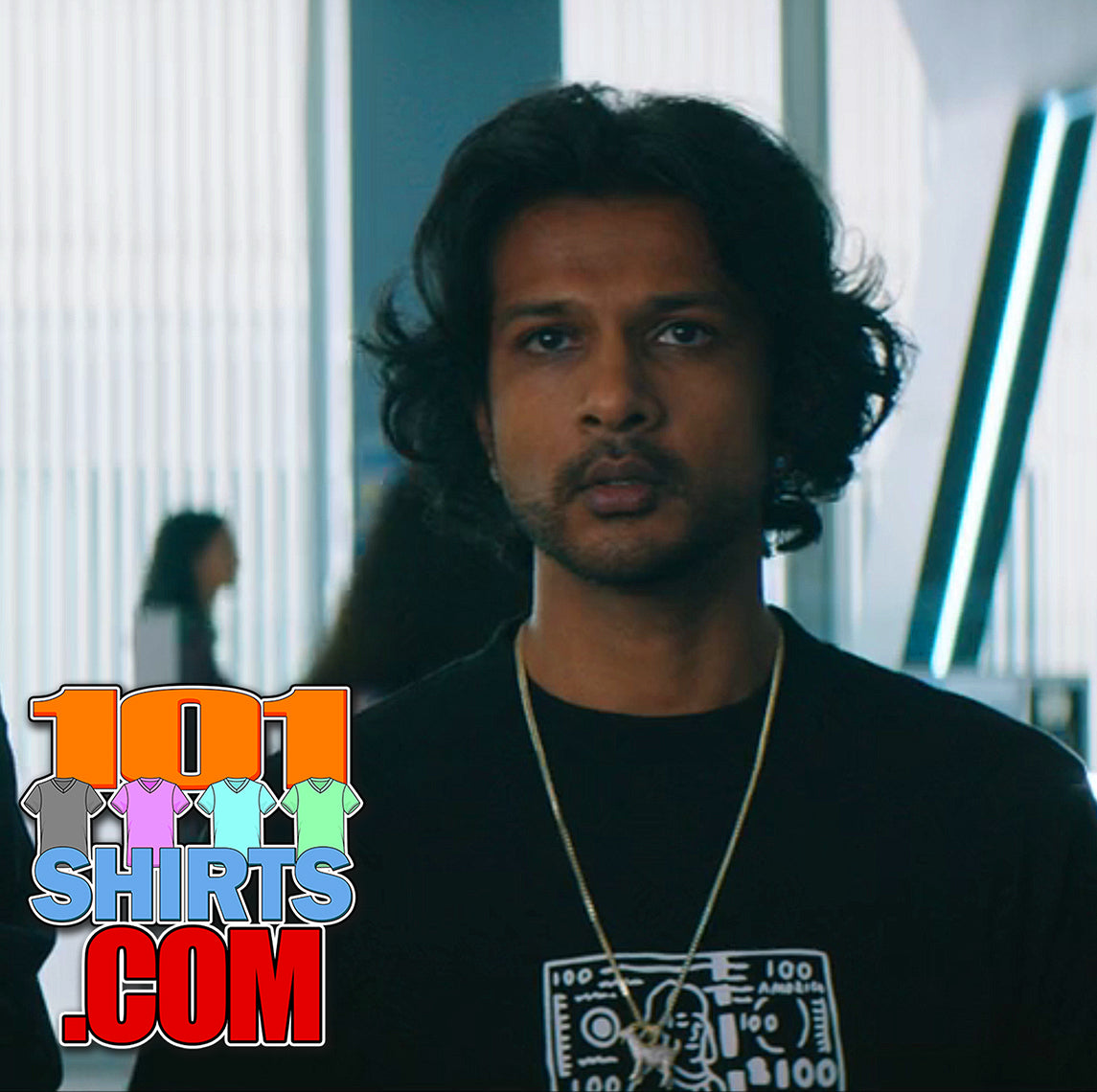 Free Guy Movie 100 Dollar Line Sketch Illustration T-Shirt