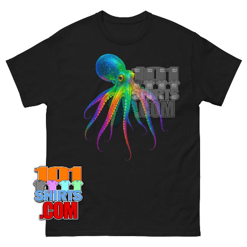 Glass Octopus T-Shirt Colorful Pride Deep Sea Tee