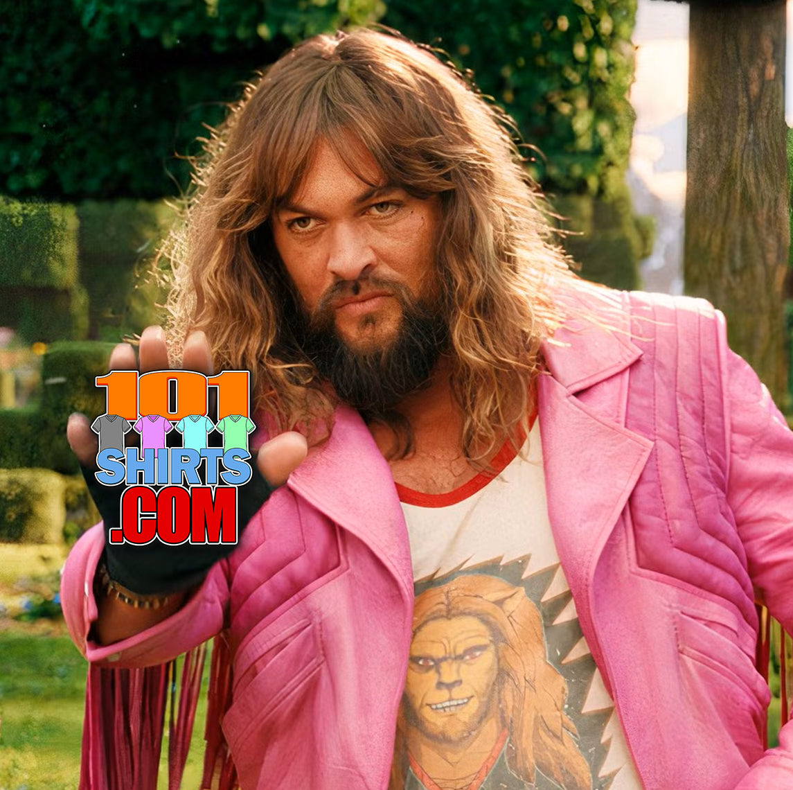 Minecraft Movie Jason Mamoa Garrett Garrison The Garbage Man Lion Beast Head Ringer T-shirt