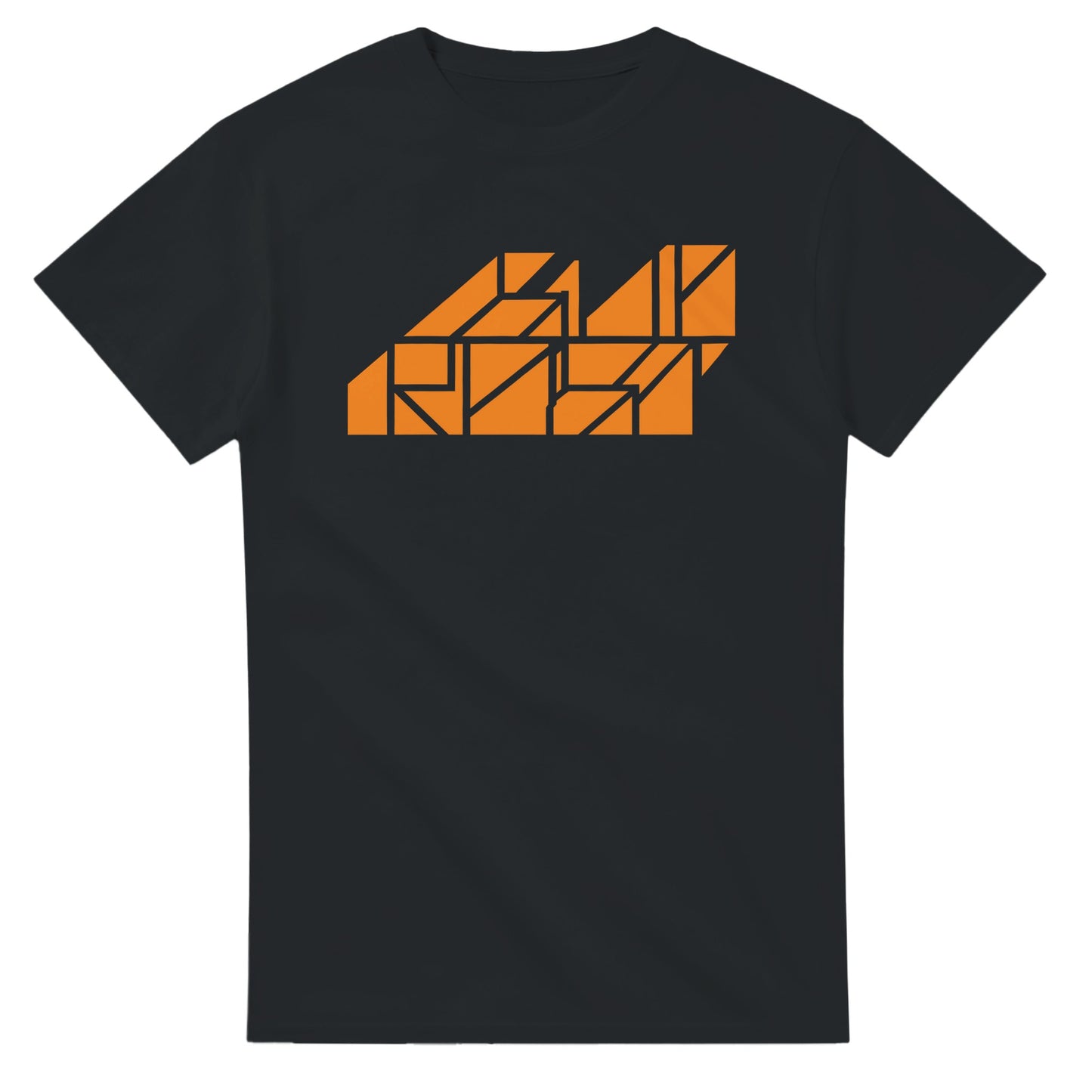 Orange abstract geometric Cubes and Lines Civil War Movie Joel Wagner Moura T-Shirt