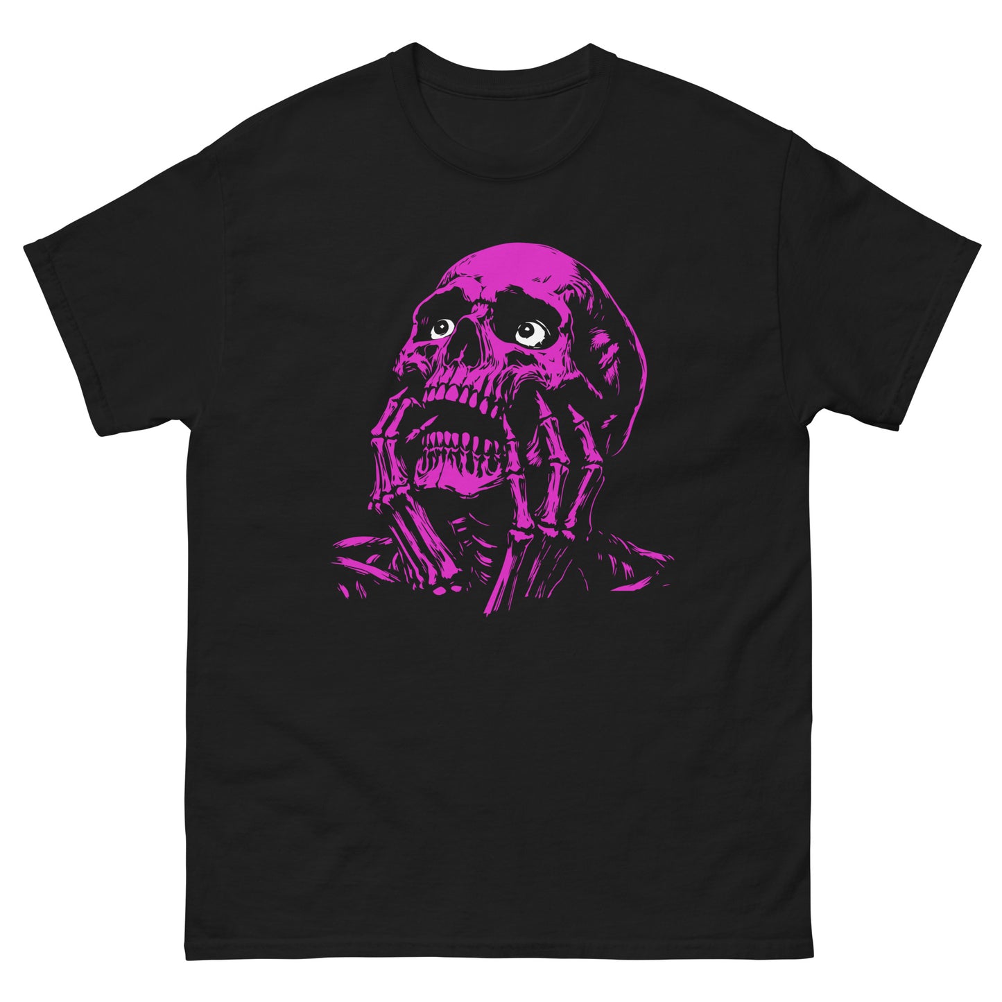 Scared Skull Scary Skeleton Horror Halloween Funny T-Shirt