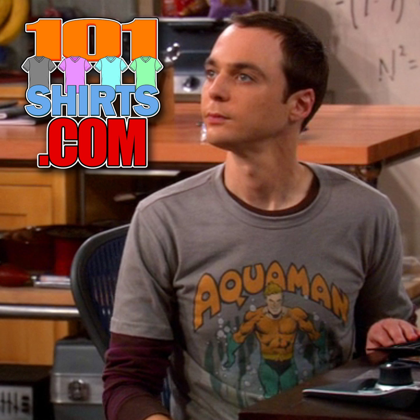 The Big Bang Theory Sheldon Cooper Aquaman Vintage Comic Illustration TV Series Funny T-Shirt