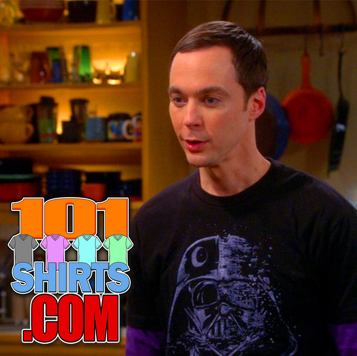 The Big Bang Theory Sheldon Cooper Broken Mask Darth Vader Star Wars Funny T-Shirt