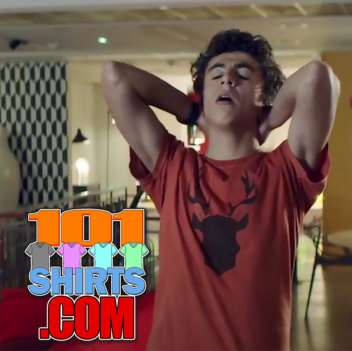 Nocturama Movie Tee Deer Head Silhouette Samir Ilias Le Doré Red T-Shirt
