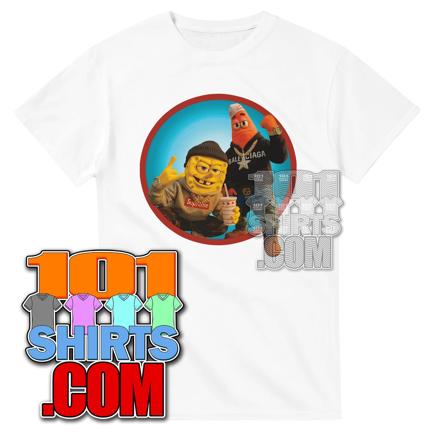 Spongebob Squarepants Patrick in Brands Streetwear T-Shirt
