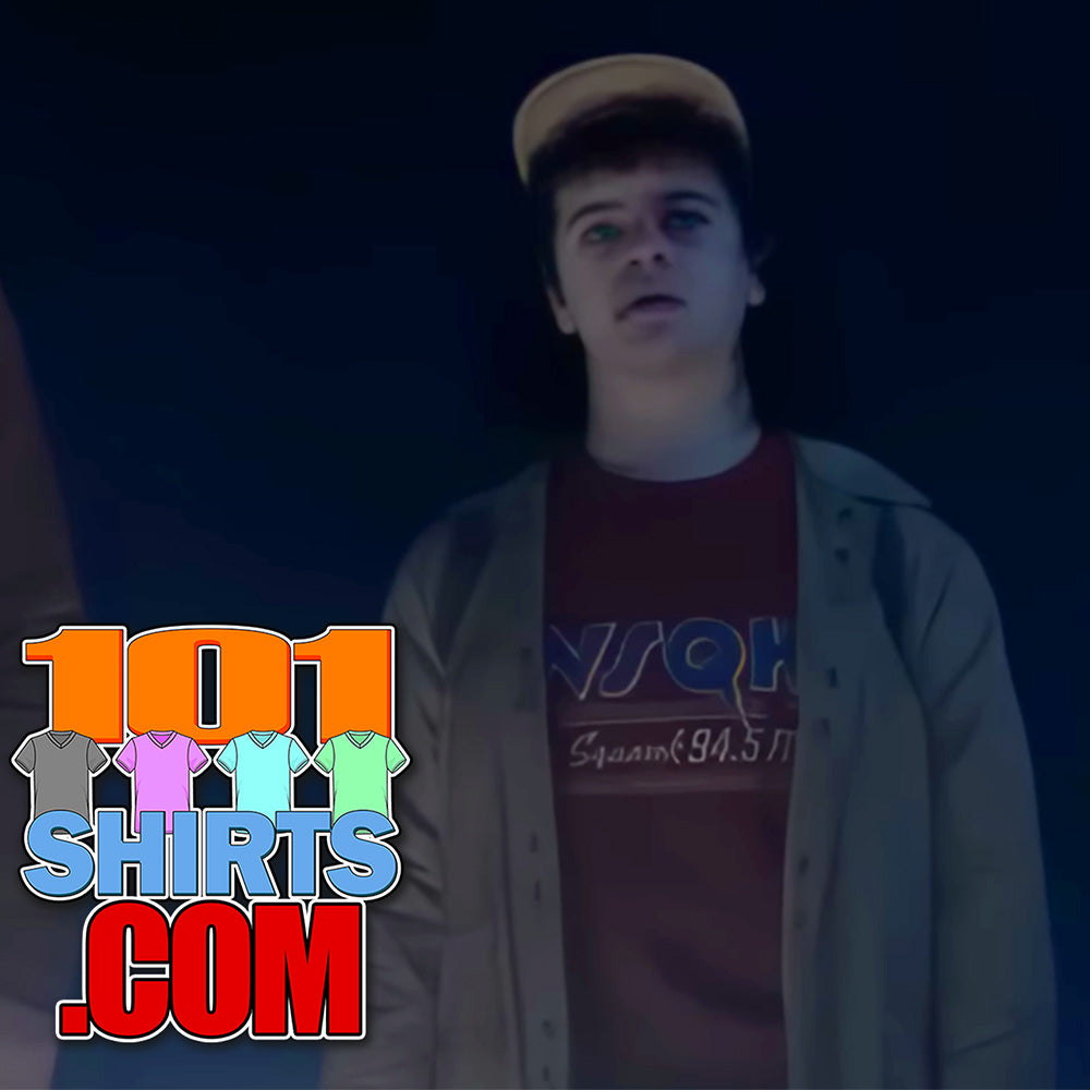 Stranger Things Season 5 2025 WSQK The Squawks 94.5 FM Logo Dustin T-Shirt