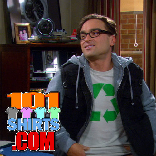 The Big Bang Theory Leonard Hofstadter Green Recycle Logo T-Shirt