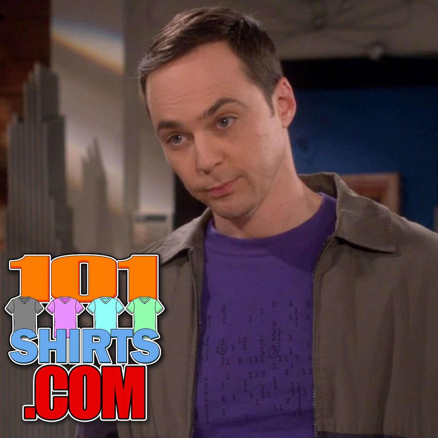 The Big Bang Theory Wow Signal Sheldon Cooper Purple T-Shirt