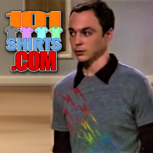 The Big Bang Theory Sheldon Cooper Rainbow Bolts T-Shirt