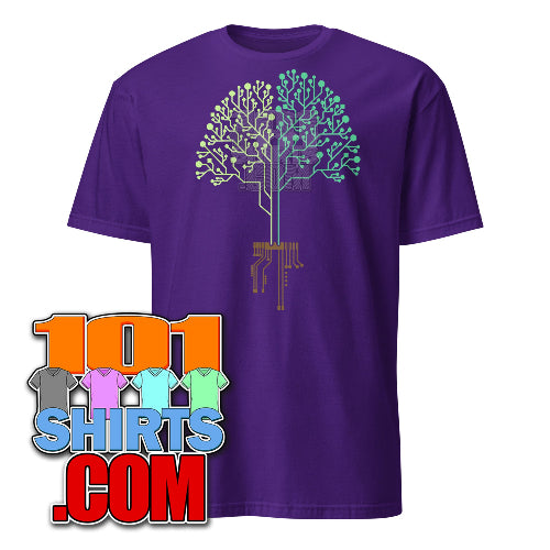 The Big Bang Theory Tech Tree Graphic Leonard Hofstadter Purple T-Shirt