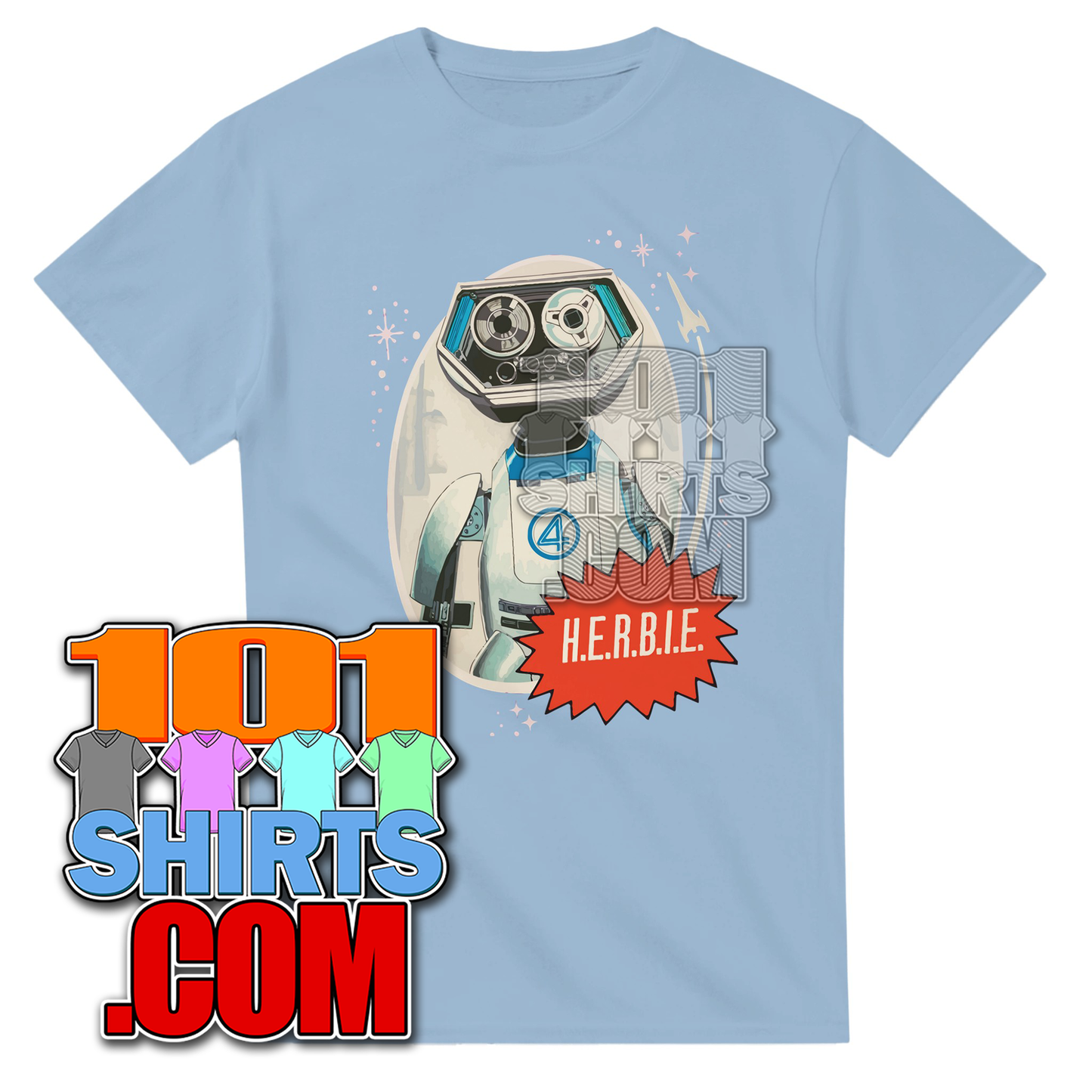 The Fantastic Four: First Steps Movie H.E.R.B.I.E. Herbie Robot Retro T-Shirt