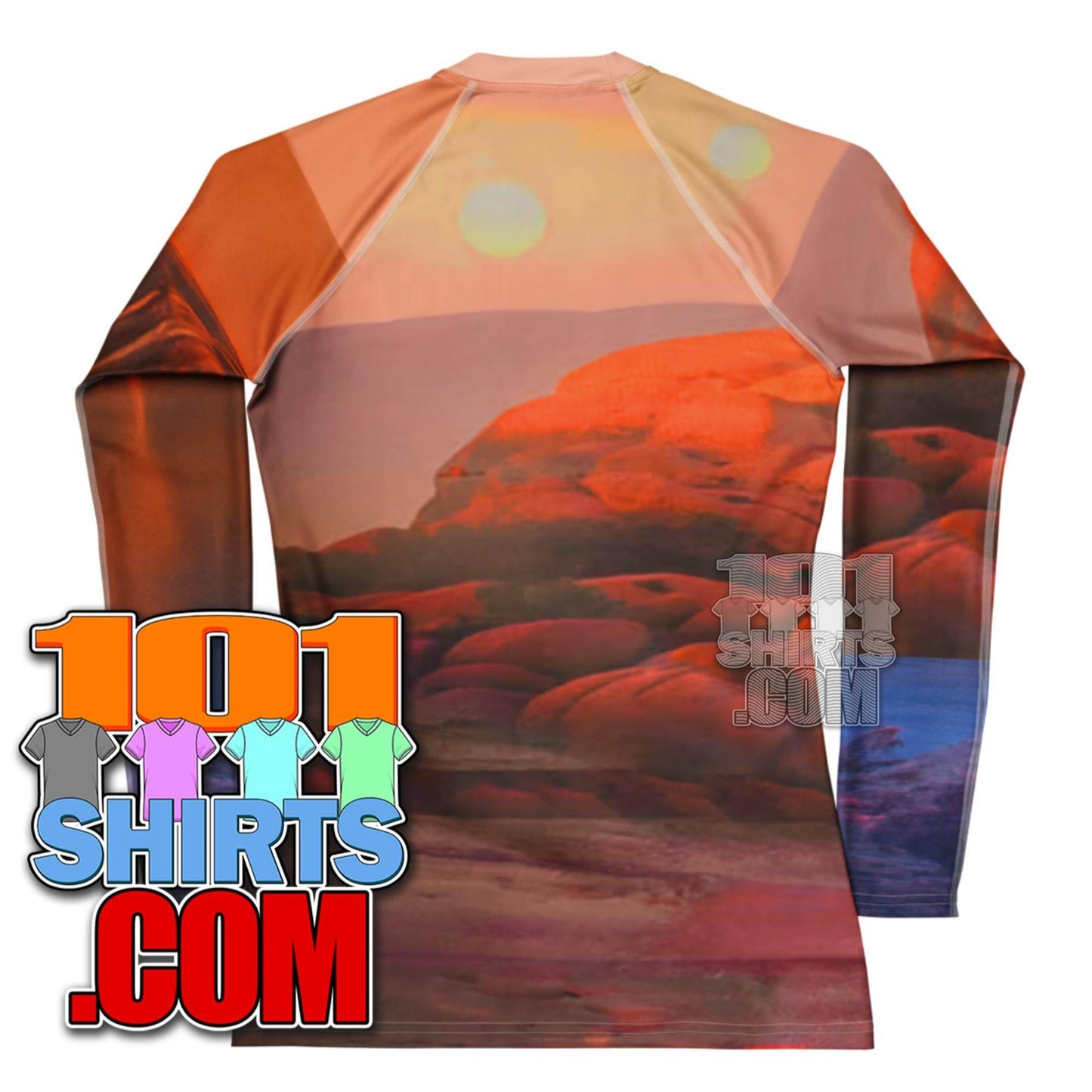 Colorfol Landscape Women Rash Guard Long Sleeve - 101SHIRTS