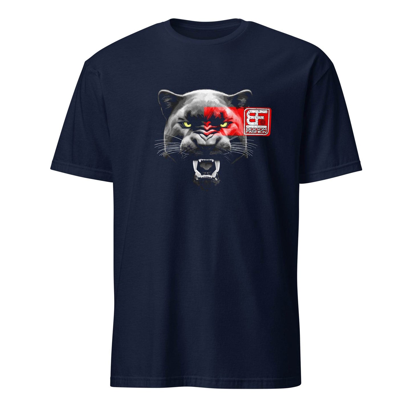 Angry Black Panther Cat Head Art Design Booomfashion T-Shirt - 101SHIRTS