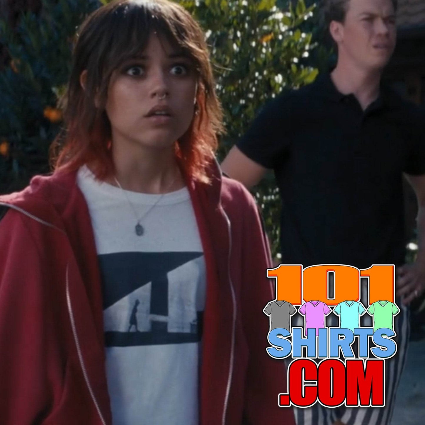 Death of a Unicorn Movie Jenna Ortega Ridley Black and White Shadow Art T-Shirt - 101SHIRTS