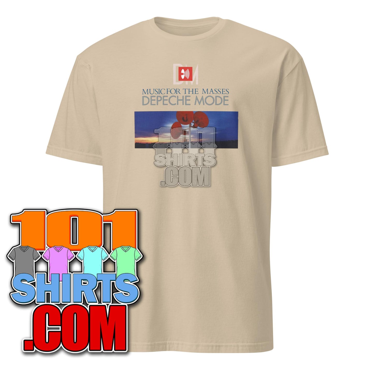 Beige Depeche Mode Music For The Masses shirt with graphic design by 101SHIRTS
