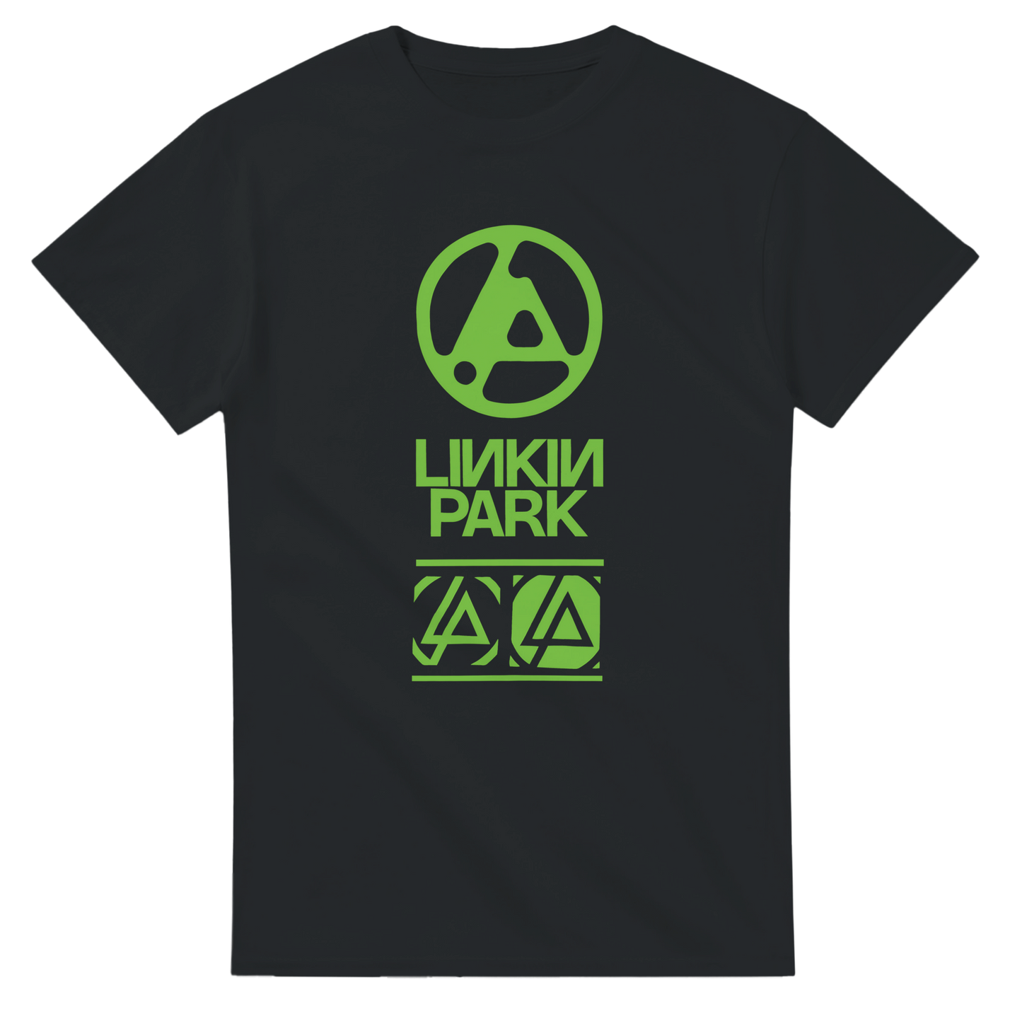 From Zero Linkin Park band tee black t-shirt with green band logos by 101SHIRTS