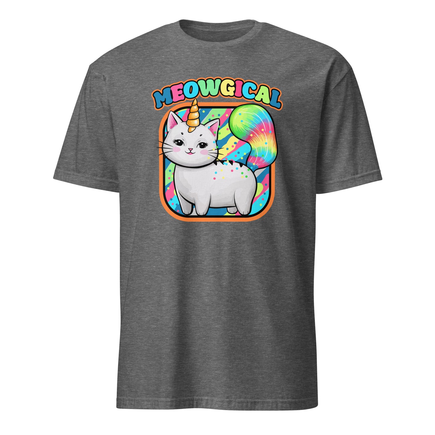 Gray 101SHIRTS funny cat unicorn t-shirt with colorful unicorn cat and meowgical text design