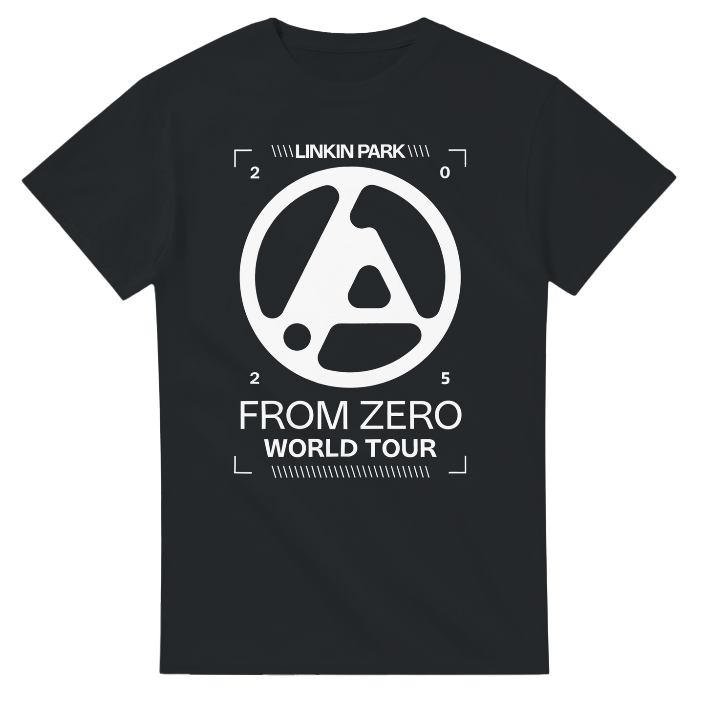 Black Linkin Park From Zero World Tour T-Shirt with white 2025 logo and text design