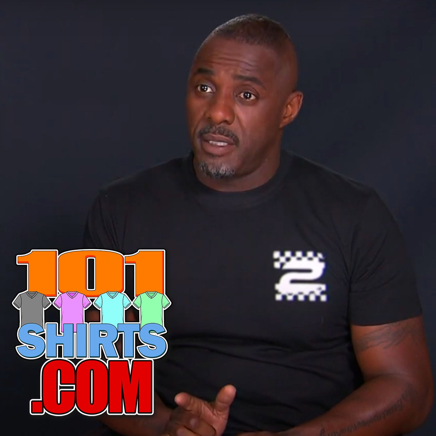 Idris Elba Check Panel Pattern Race 2 FAST & FURIOUS: HOBBS & SHAW Interview 2019 T-Shirt