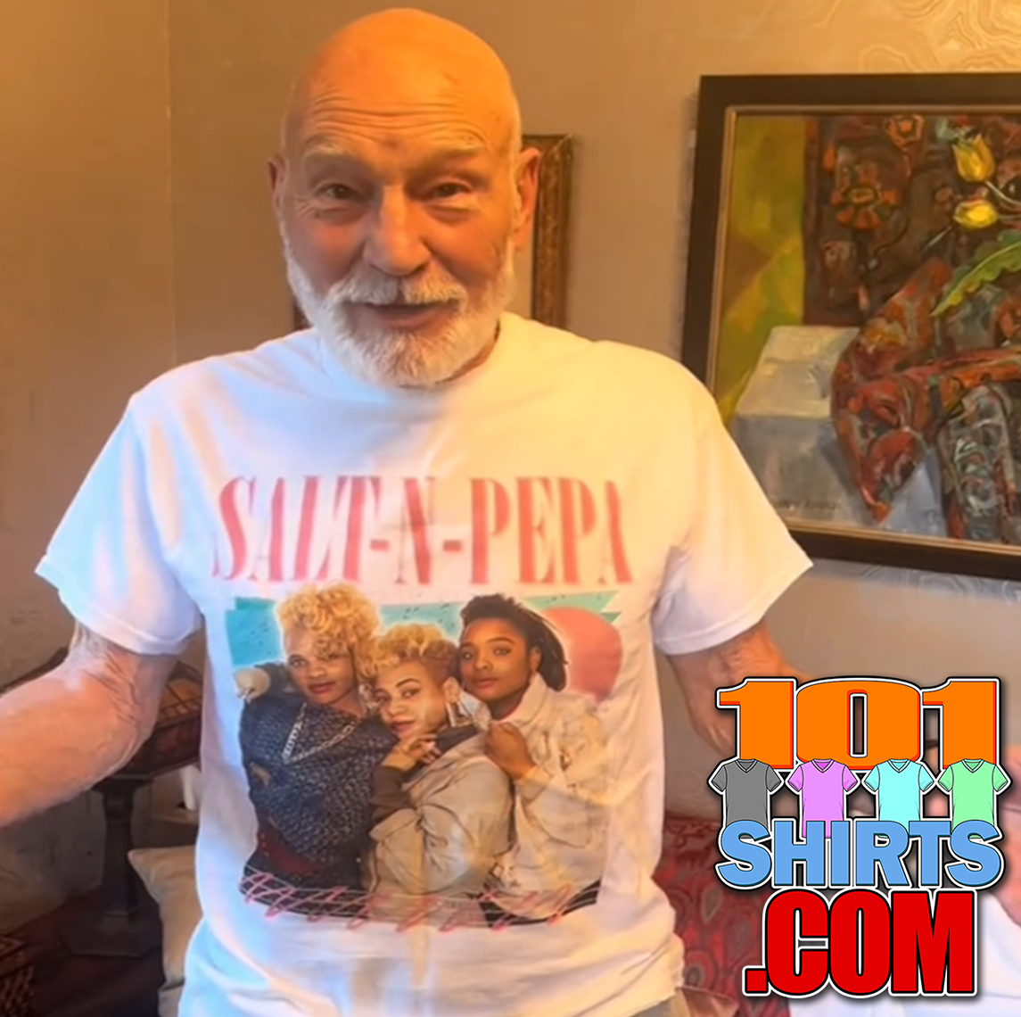 Patrick Stewart Salt N Pepa Tee Funny Saturday Night Live T-Shirt