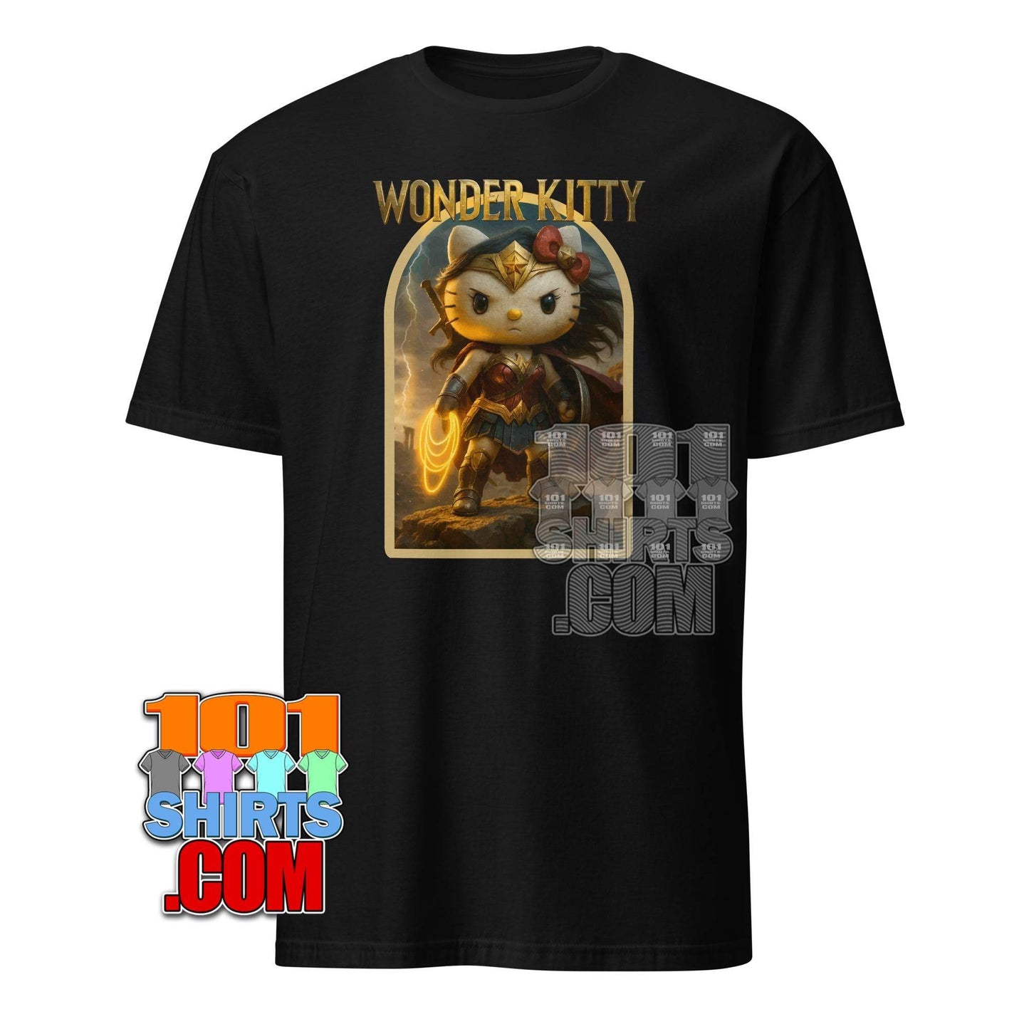 Wonder Kitty T-Shirt: Hello Kitty Wonder Woman Mashup - Embrace Your Inner Amazon! Funny Tee - 101SHIRTS