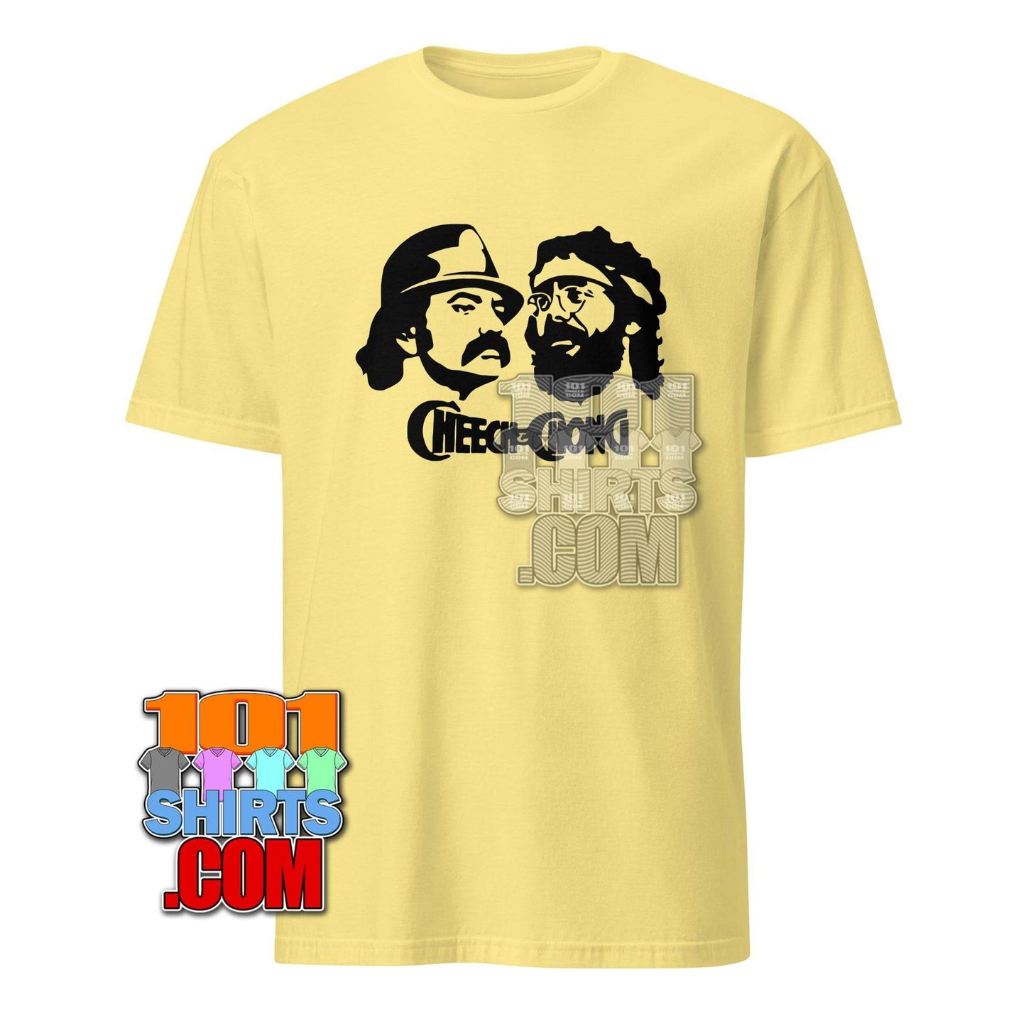 Cheech & Chong Movie Duo Iconic Stencil T-Shirt – Get Up in Smoke Style! Tee - 101SHIRTS