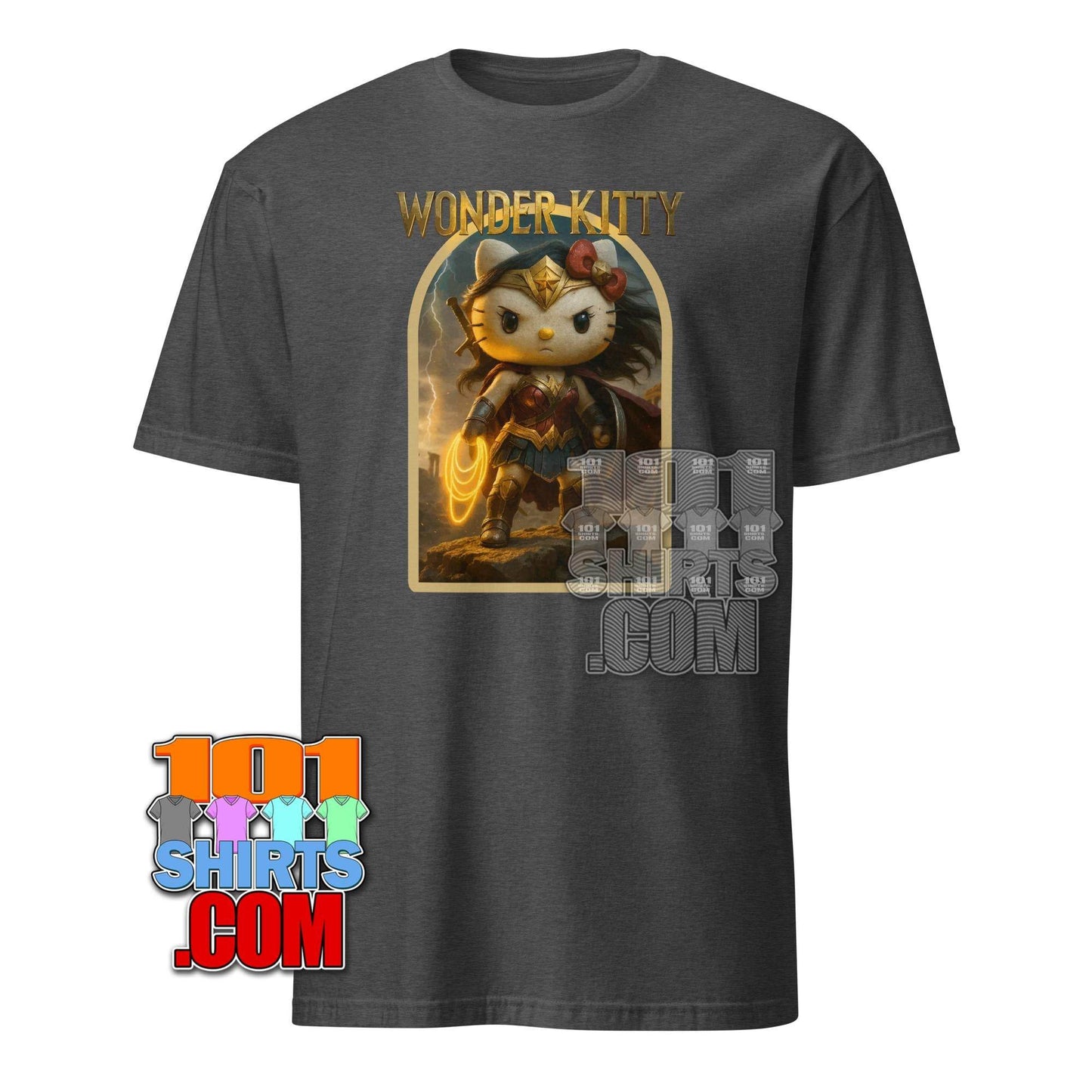 Wonder Kitty T-Shirt: Hello Kitty Wonder Woman Mashup - Embrace Your Inner Amazon! Funny Tee - 101SHIRTS