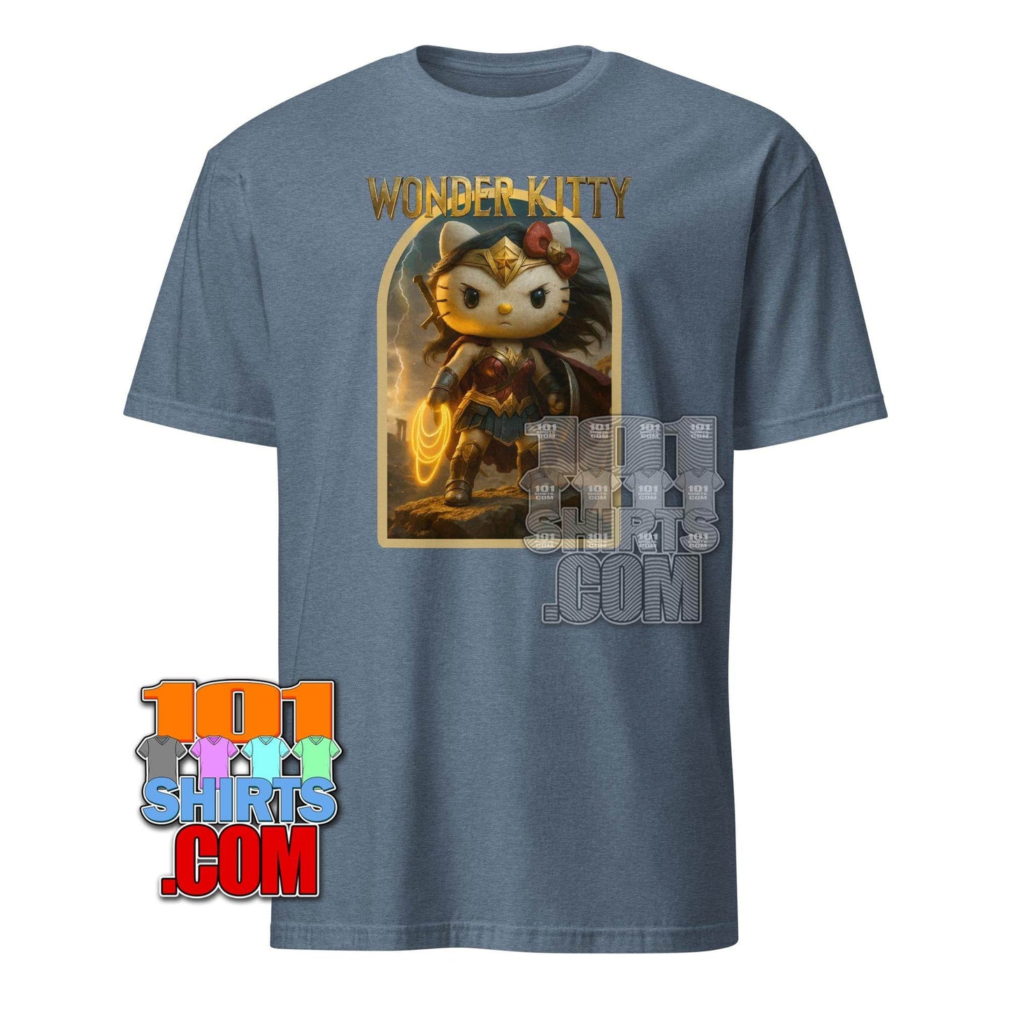 Wonder Kitty T-Shirt: Hello Kitty Wonder Woman Mashup - Embrace Your Inner Amazon! Funny Tee - 101SHIRTS