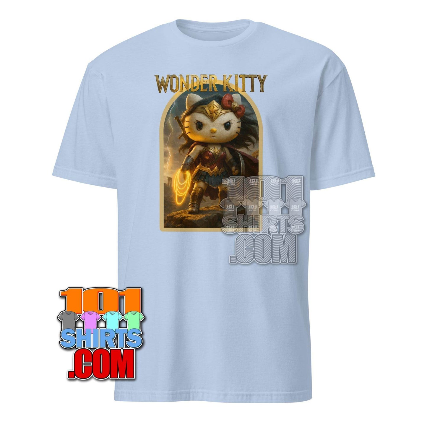Wonder Kitty T-Shirt: Hello Kitty Wonder Woman Mashup - Embrace Your Inner Amazon! Funny Tee - 101SHIRTS
