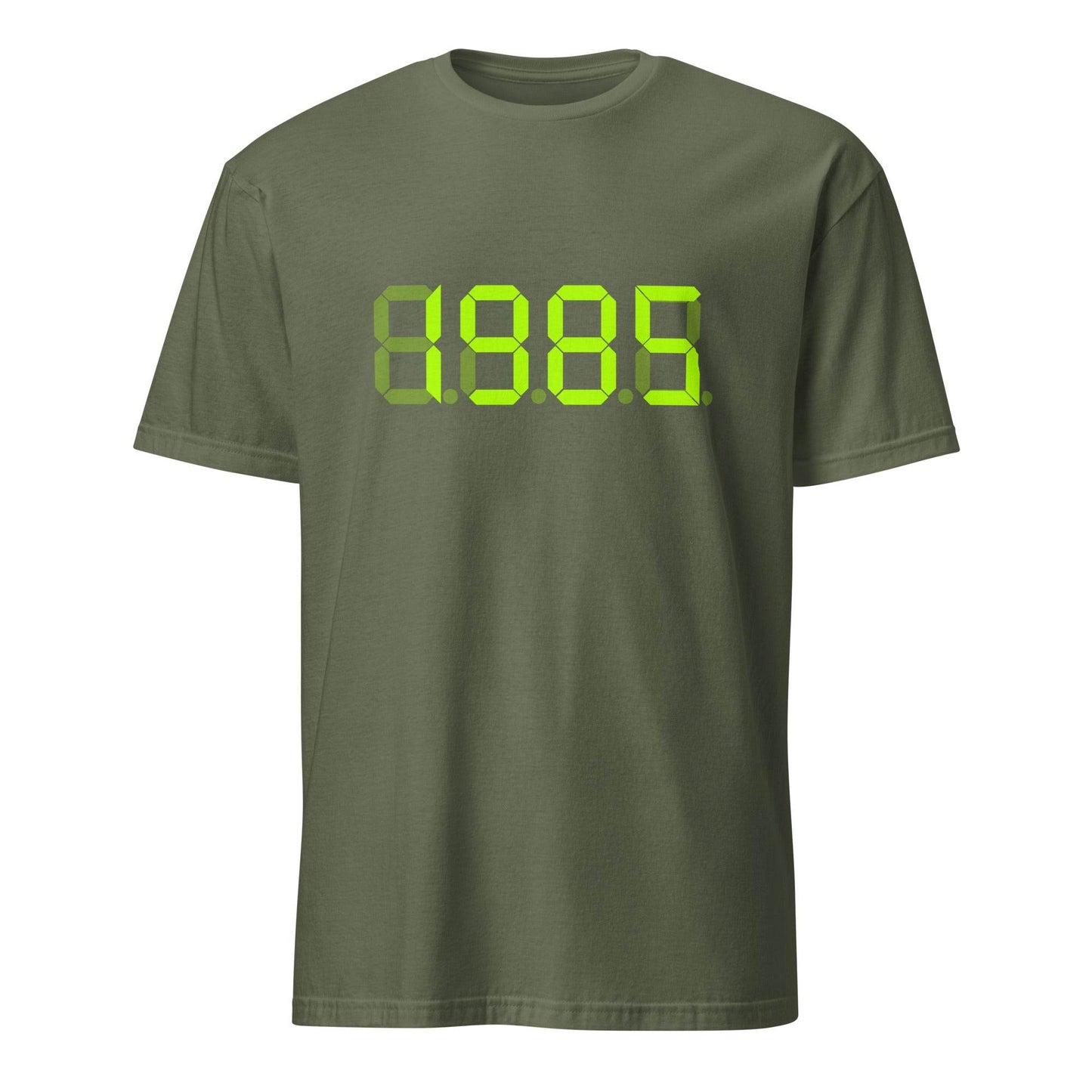 1985 Year inspired by Back To The Future Movie Desk Time Clock Time Machine in Dolorean T-shirt - 101SHIRTS