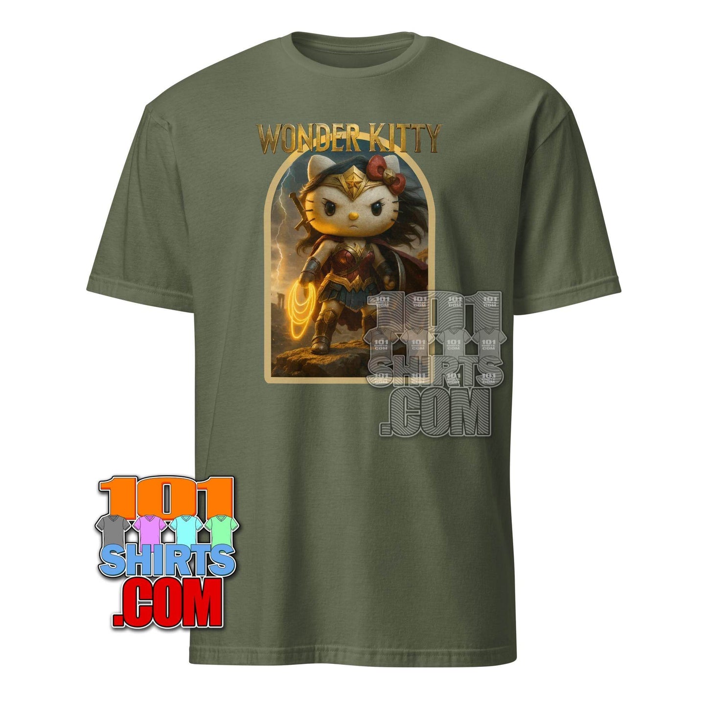Wonder Kitty T-Shirt: Hello Kitty Wonder Woman Mashup - Embrace Your Inner Amazon! Funny Tee - 101SHIRTS