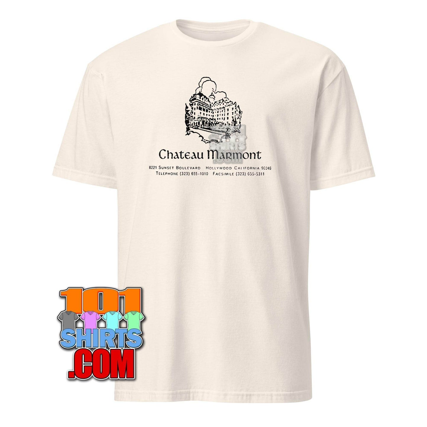 Chateau Marmont Hotel Vintage Address Logo T-Shirt – Iconic Hollywood Style Tee - 101SHIRTS