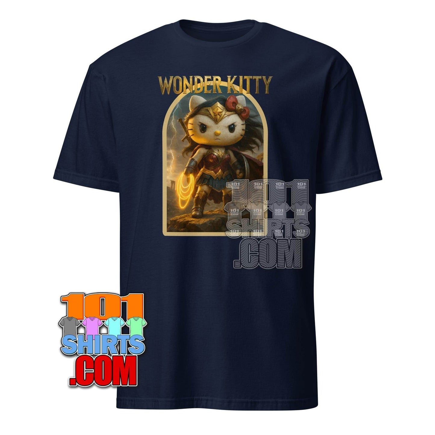 Wonder Kitty T-Shirt: Hello Kitty Wonder Woman Mashup - Embrace Your Inner Amazon! Funny Tee - 101SHIRTS