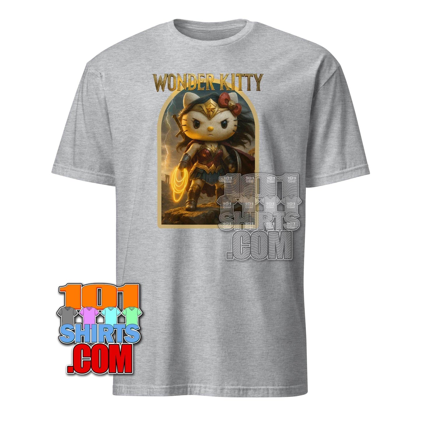 Wonder Kitty T-Shirt: Hello Kitty Wonder Woman Mashup - Embrace Your Inner Amazon! Funny Tee - 101SHIRTS