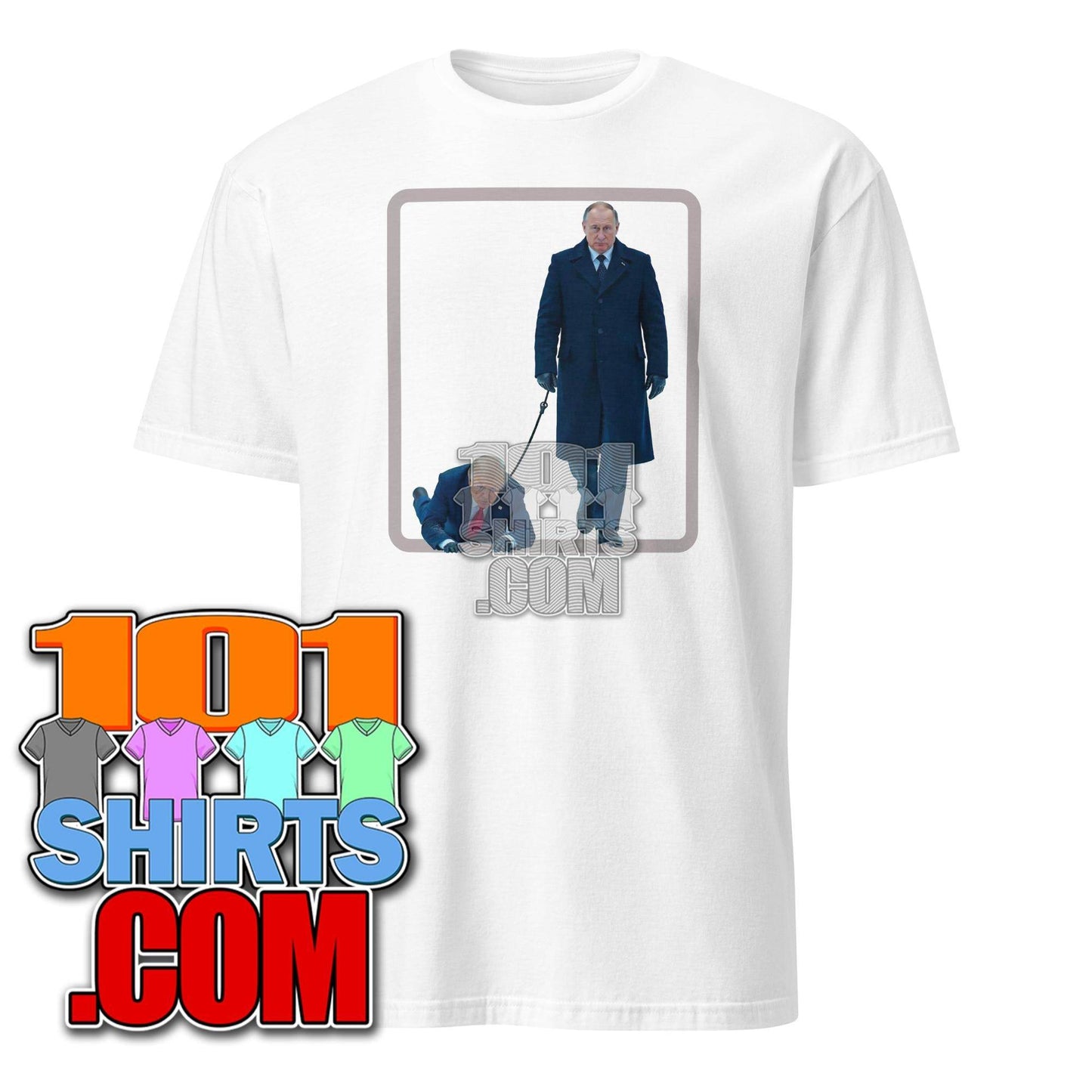 Anti Donald Trump Putin goes with Trump walk a dog Funny T-Shirt - 101SHIRTS