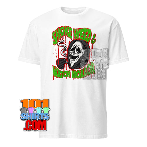 Smoke Weed Watch Horror Movie Fan T-Shirt