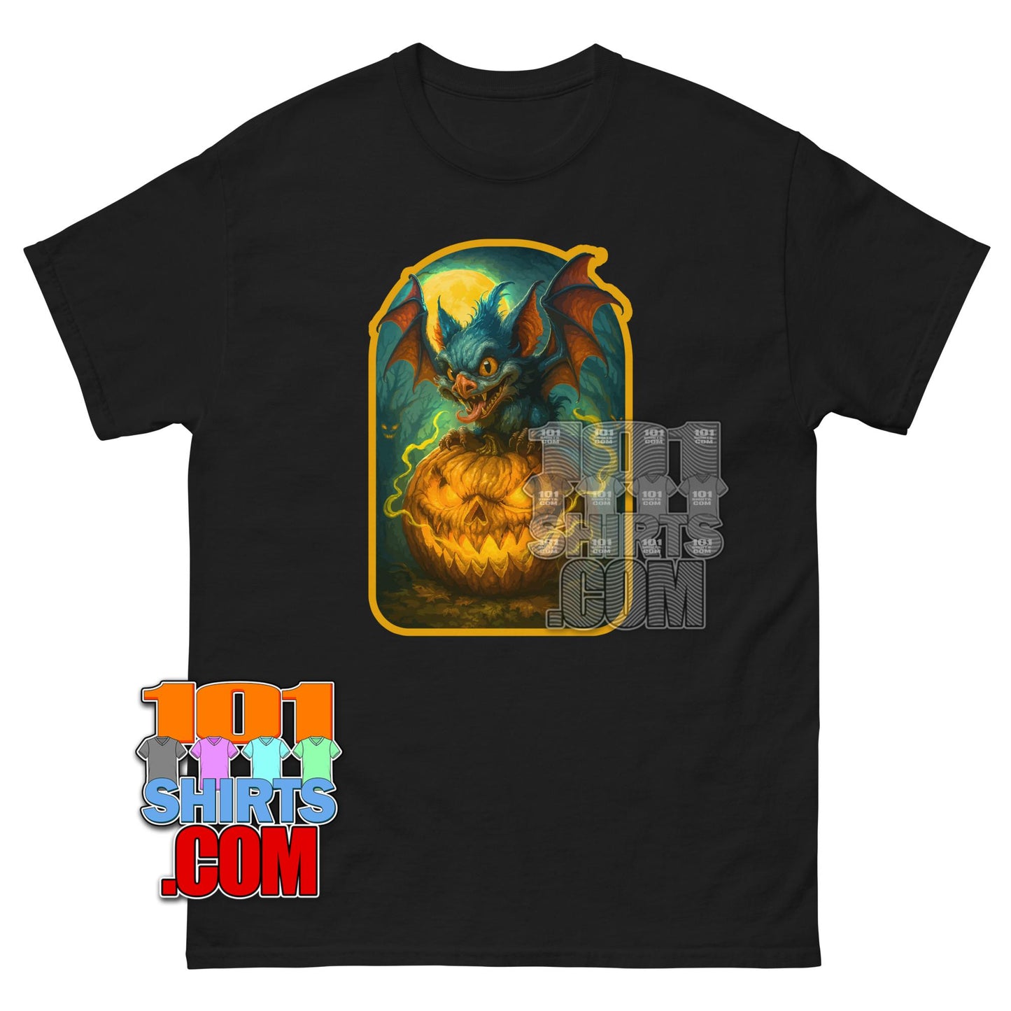 Halloween Bat & Pumpkin T-Shirt - Spooky Scary Fun Tee