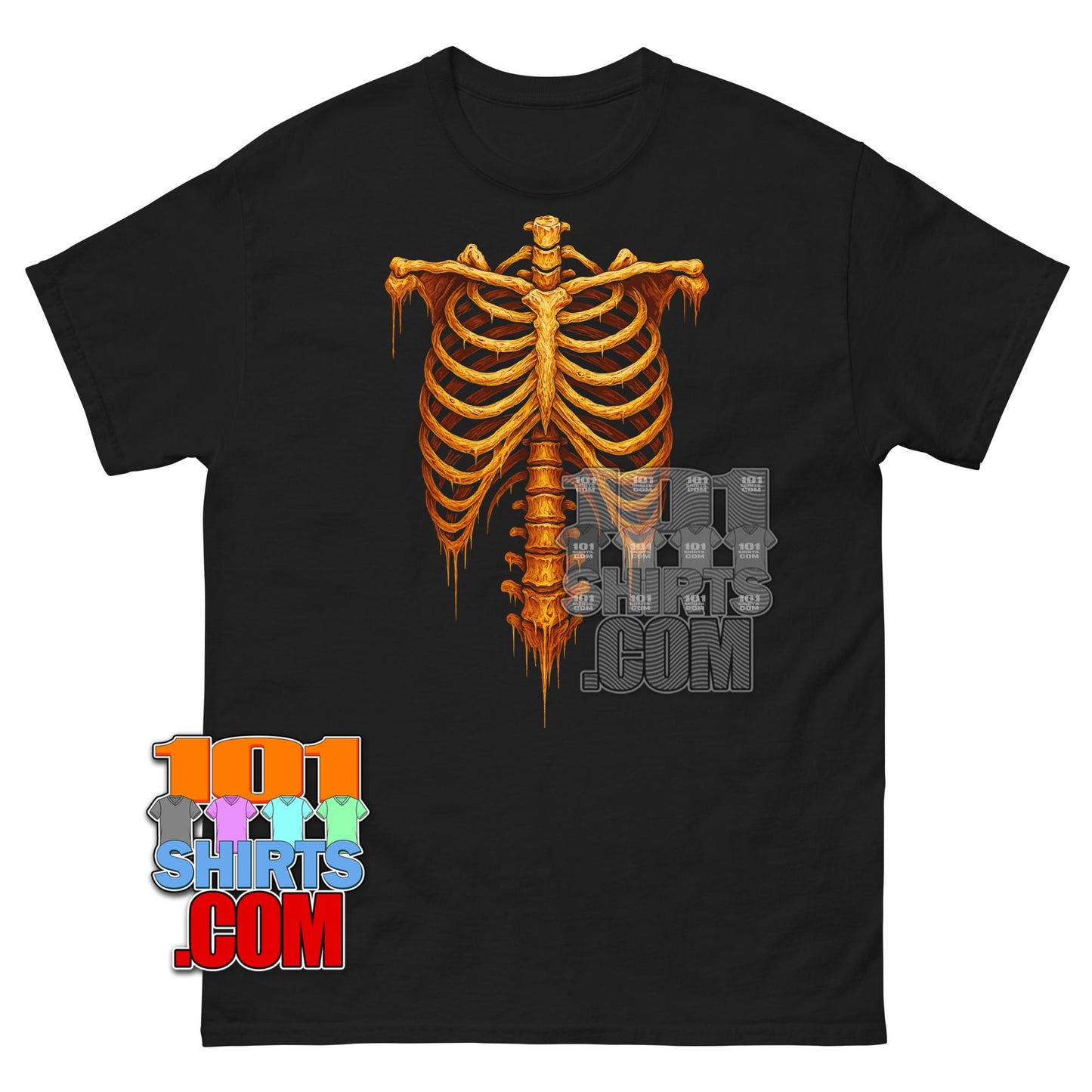 Skeleton Rib Cage T-Shirt Halloween Costume Grunge Gothic Tee