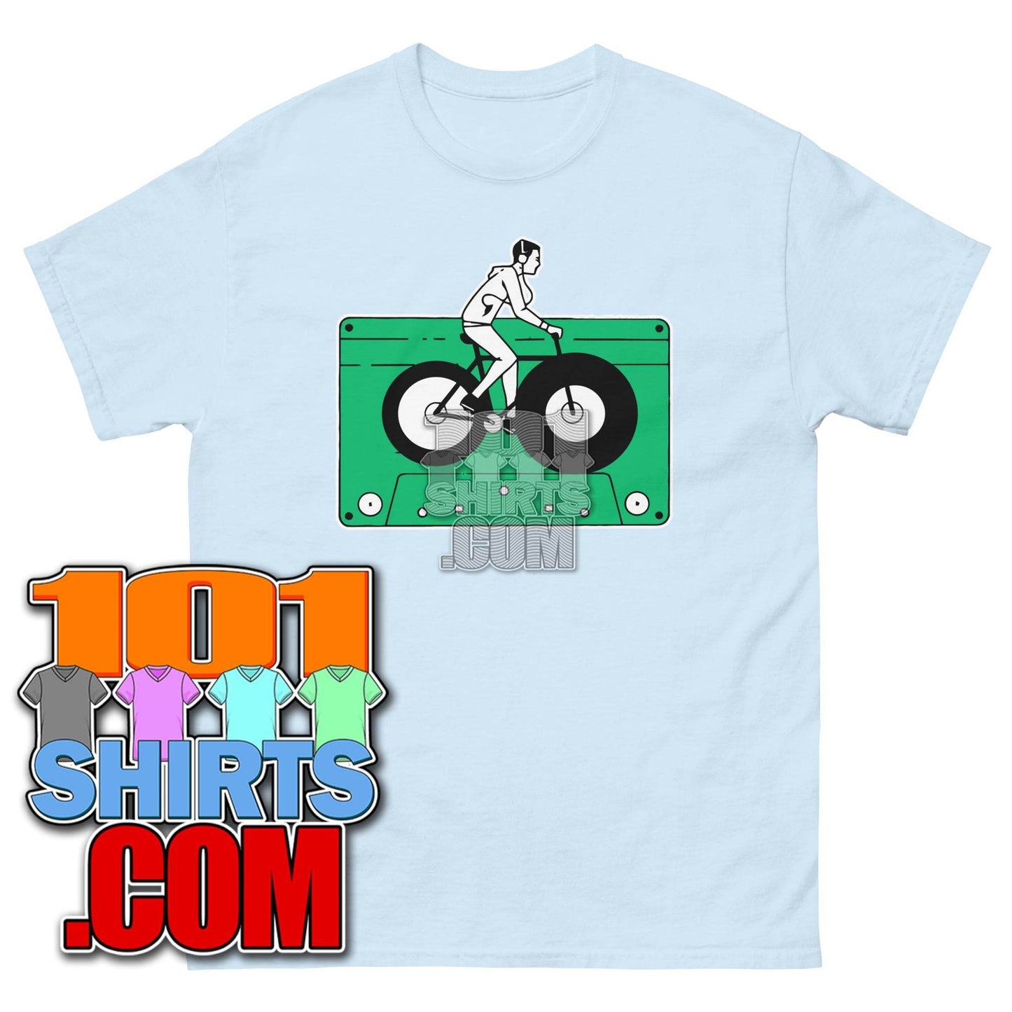 Audio Cassette Tape Retro VINTAGE MUSIC Mixtape Bicycle Biking Biker 70S 80S 90S T-Shirt - 101SHIRTS
