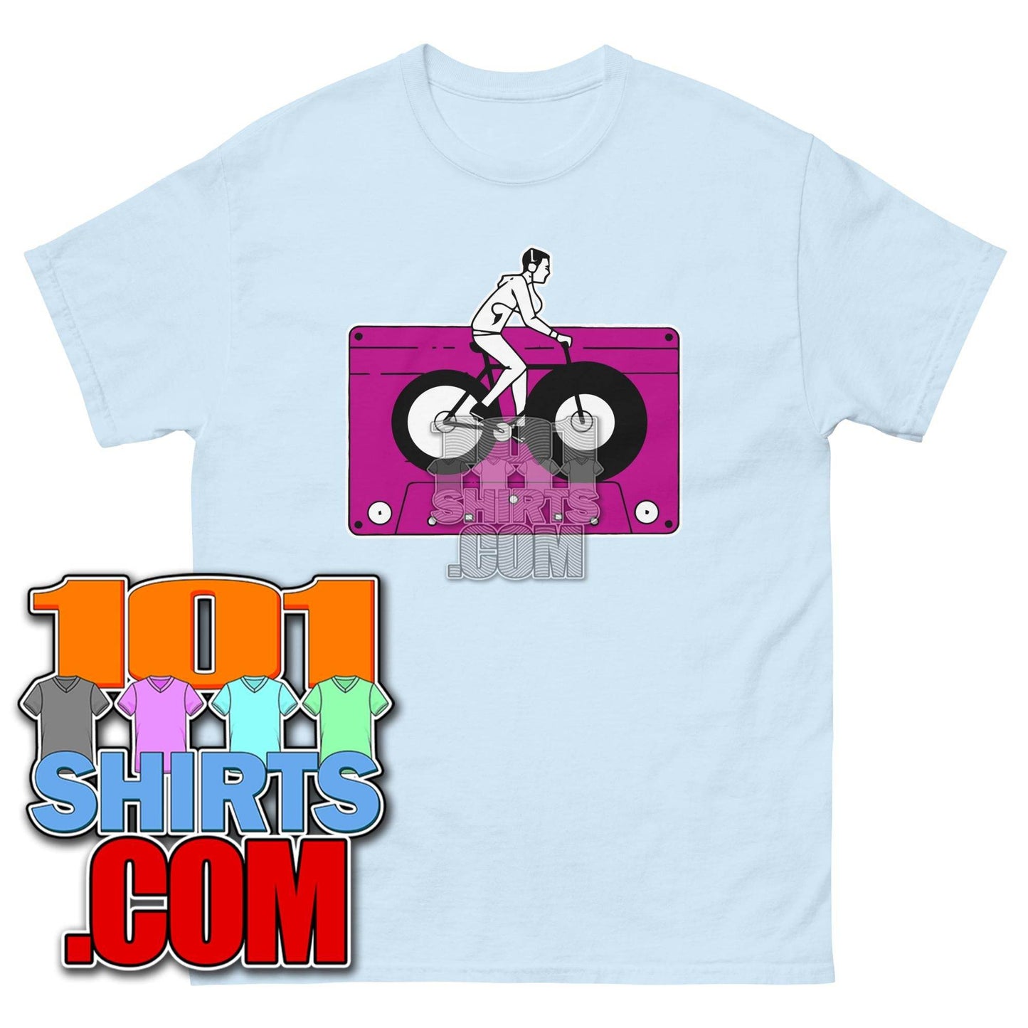 Audio Cassette Tape Retro VINTAGE MUSIC Mixtape Bicycle Biking Biker 70S 80S 90S T-Shirt - 101SHIRTS