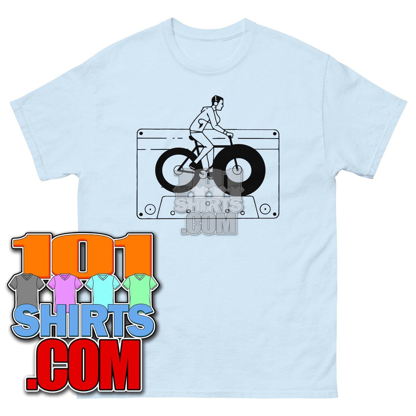 Audio Cassette Tape Retro VINTAGE MUSIC Mixtape Bicycle Biking Biker 70S 80S 90S T-Shirt - 101SHIRTS