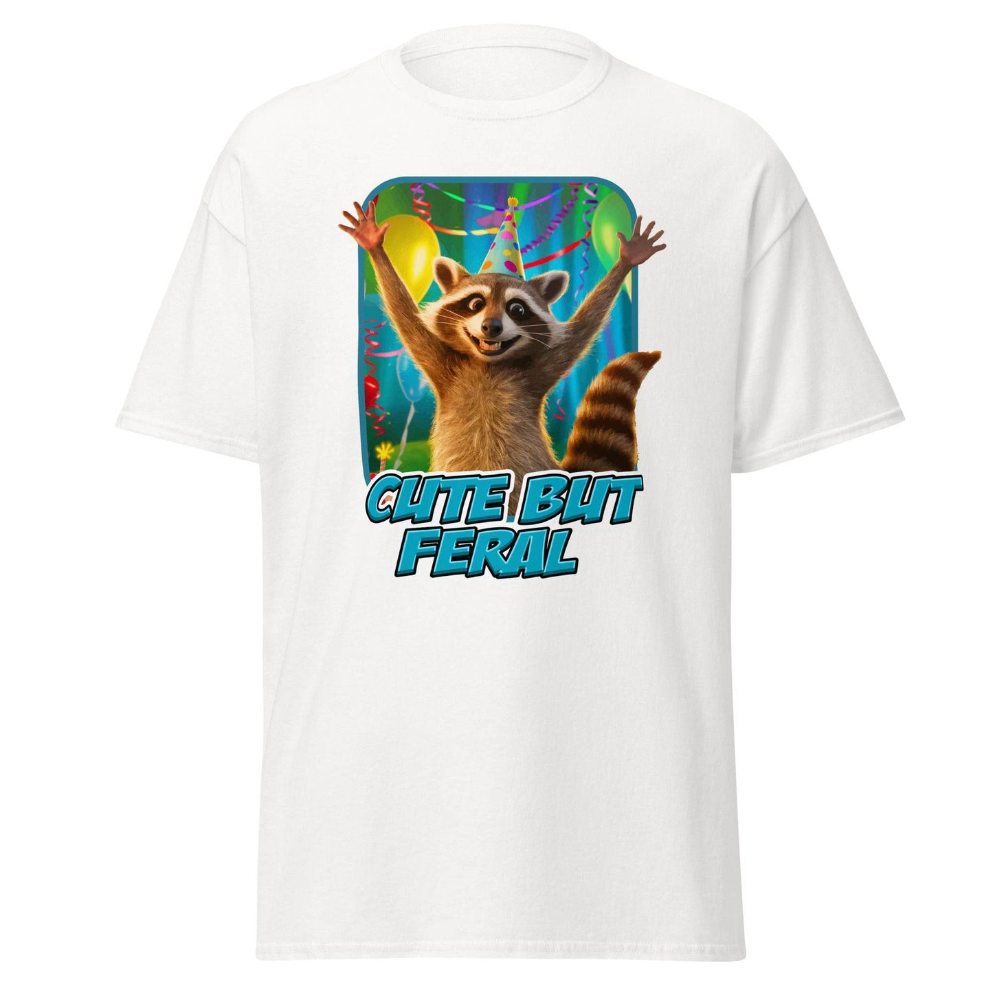 Cute but Feral Funny Raccoon Trash Animal Lover T-Shirt - 101SHIRTS