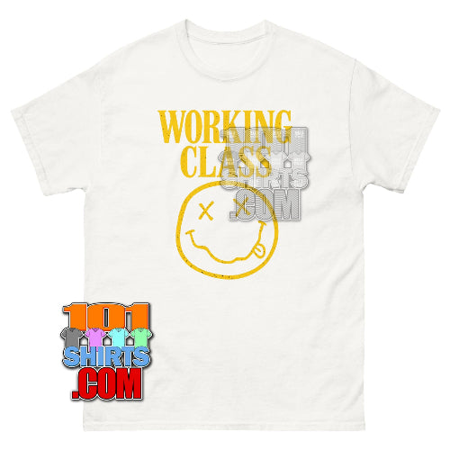 Working Class Smiley T-Shirt - Grunge Distressed Style Tee